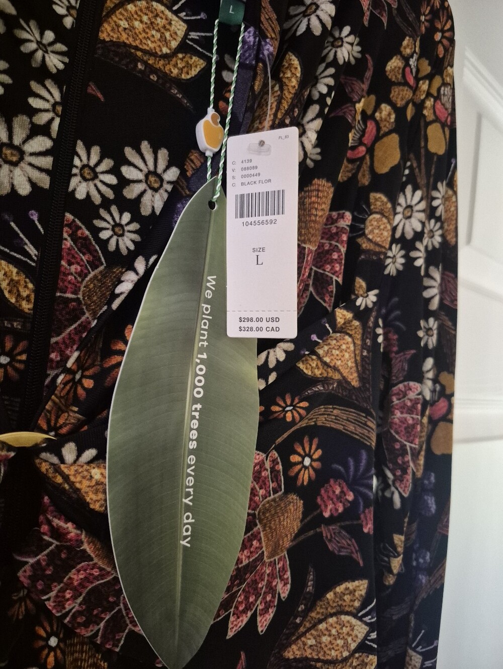 FARM Rio Black Maxi Dress with Yellow, Purple & Cream Florals. Black LILI - Picture 5 of 6